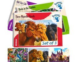 Dementie Puzzel Set 3x35 Stukjes - Grote Puzzels voor Senioren met Alzheimer en Geheugenproblemen