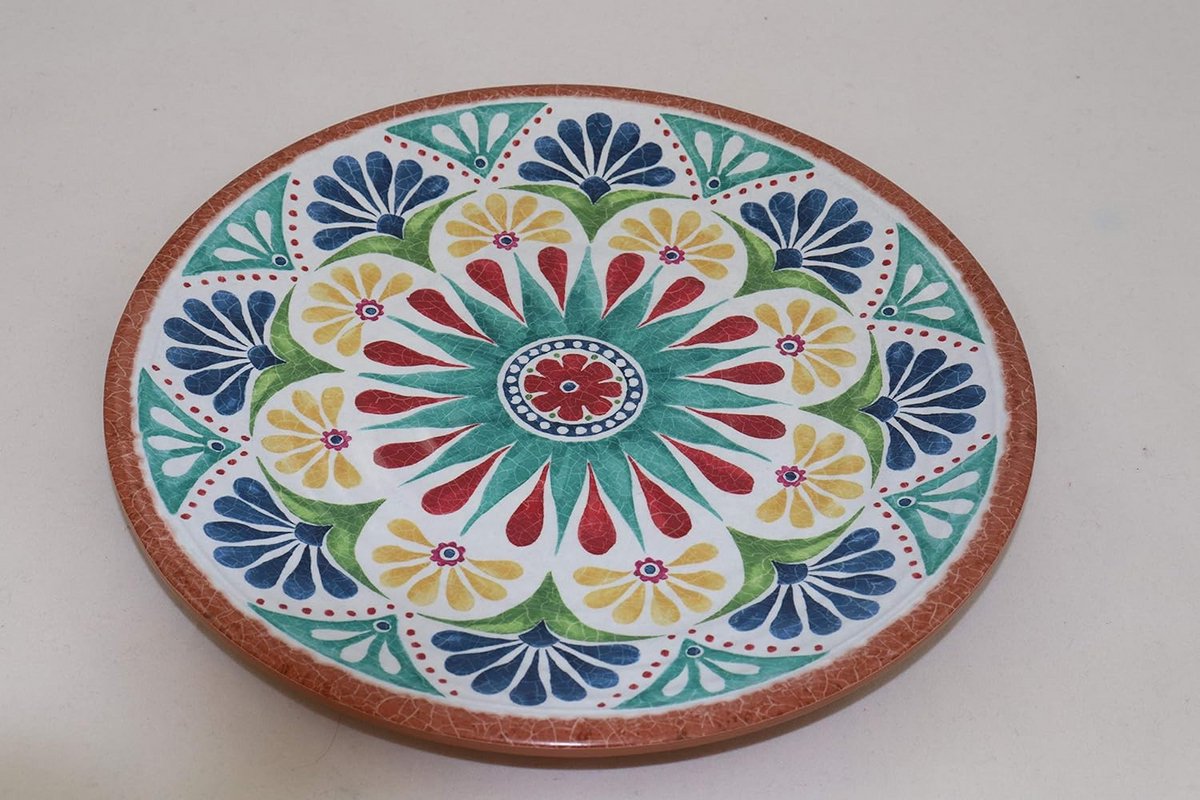 Melamine Serveerschaal Arabesque 26.5 cm - Spaans Design & Terracotta Look
