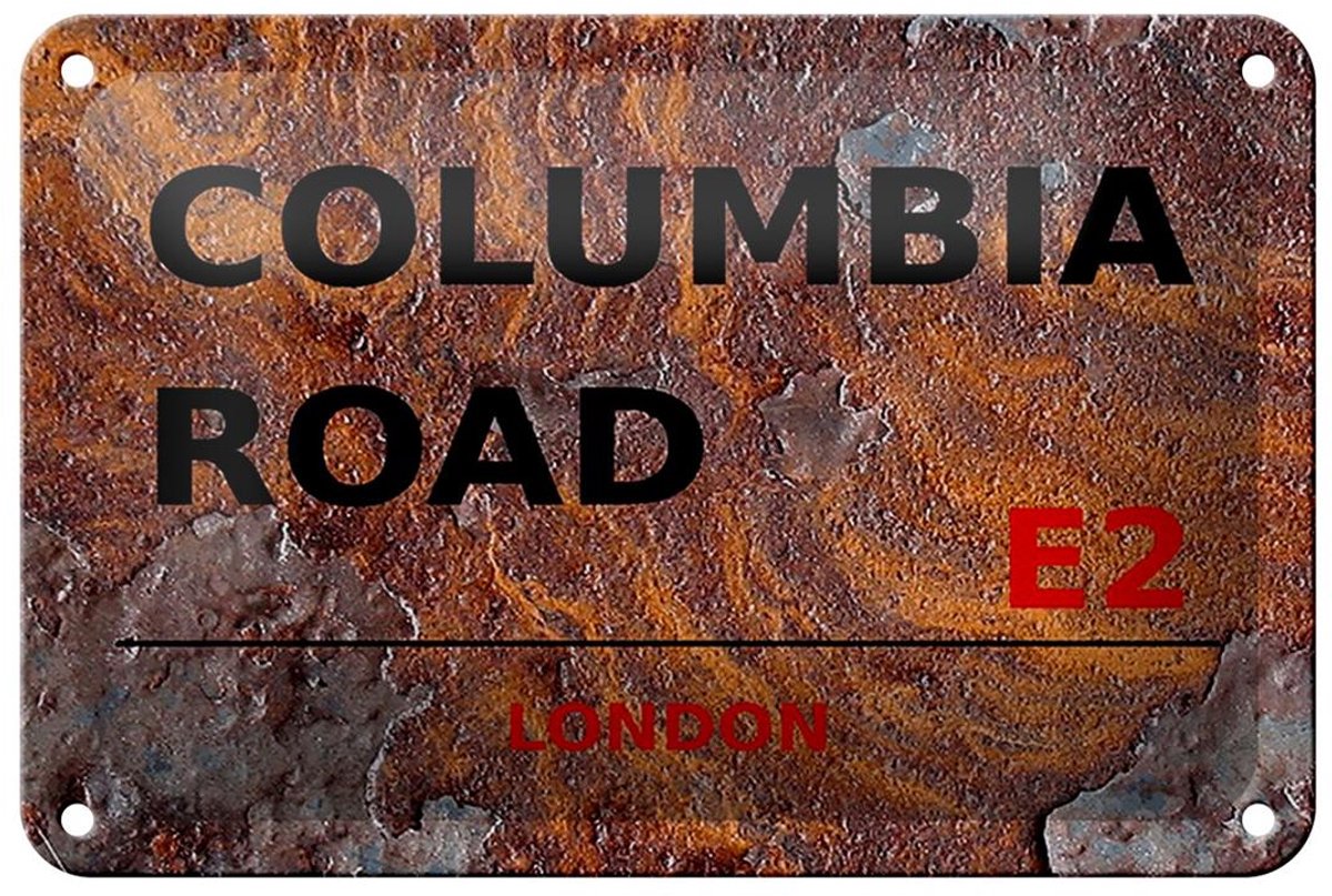 Blechschild London 18x12cm Columbia Road E2