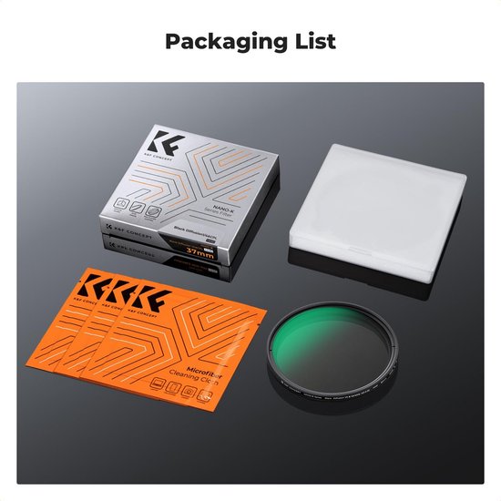K&F CONCEPT Zwart diffusiefilter 1/4 inch, compatibel met DJI Osmo Nano
