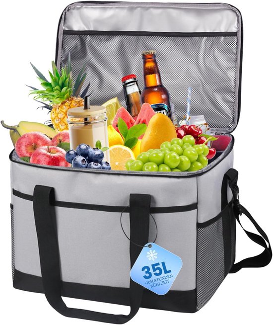 Koeltas 35L Grote Koeltas Thermische Voedselbezorgtas Ge%c3%afsoleerde Picknicklunchtas Bbq Winkelen