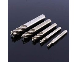Schachtfrees voor CNC-bewerking, cilinderschacht, 4/6/8/10/12 mm, freescutter, graveerwerk, HSS, CNC-freesboor