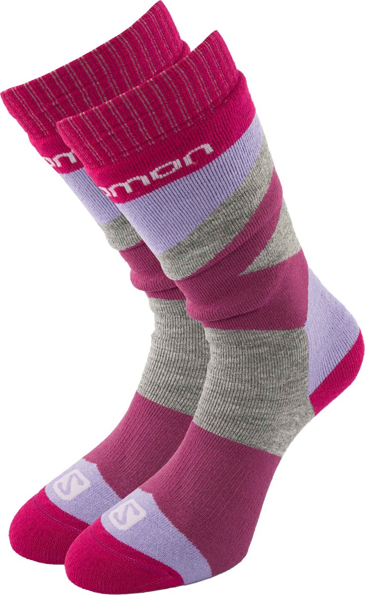 Salomon Jr Team Skisokken 2-pack Violet/ 35/38 Roze