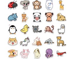 Go Go Gadget - 50 Stickers Mix Pack - Voor Fiets, Step, Laptop, Skateboard, Koffer, Helm, etc. - Dieren