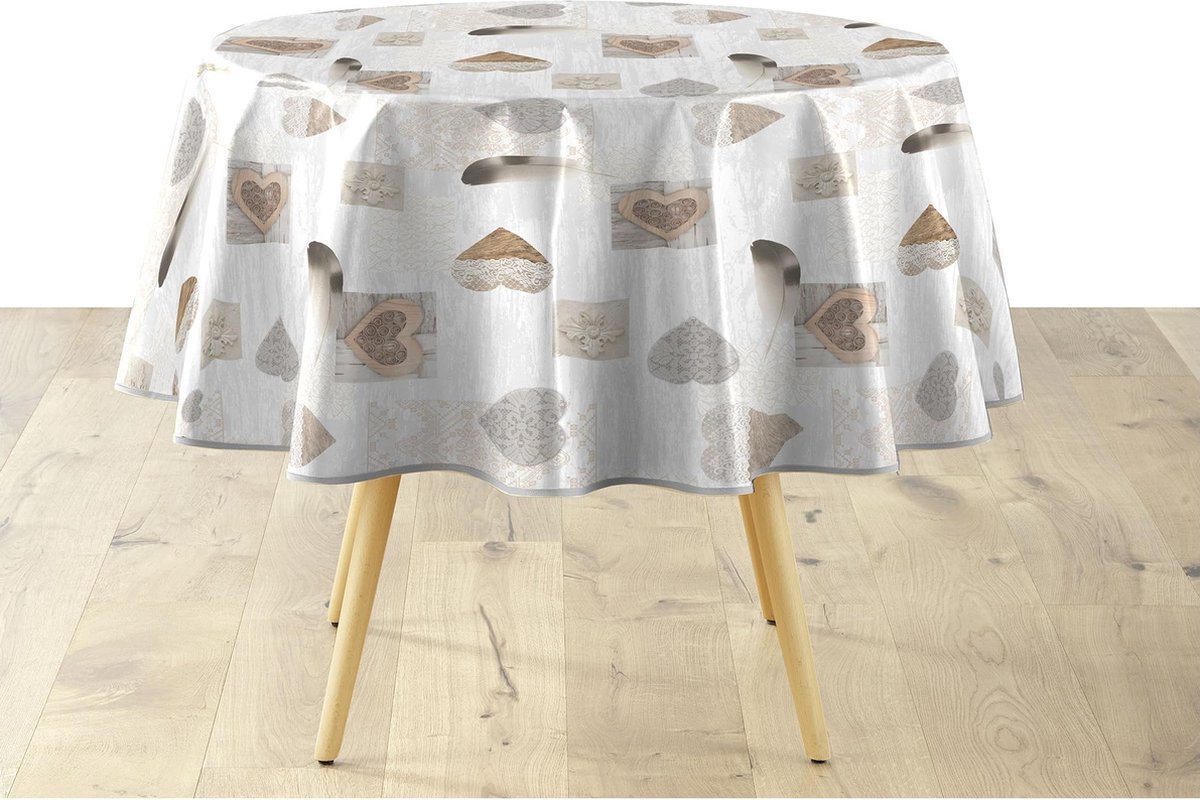 Stunq® Tafelkleed Rond PVC met Textuur en Bescherming voor Jouw Meubels