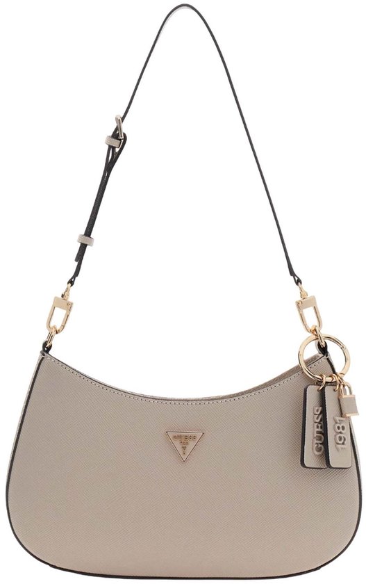 GUESS sac à épaule Noelle II Top Zip Shoulder Bag Taupe