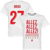 Liverpool Allez Allez Allez Origi 27 T-Shirt - Wit - XL