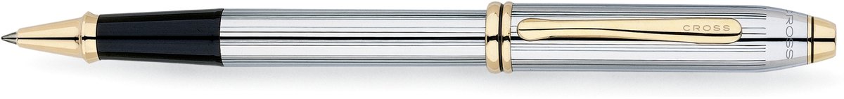AT Cross Townsend Selectip - Rollerbalpen - Zwarte Gel Ink - Met Rhodium vergulde ornamenten