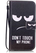 Bookcase Geschikt voor: Samsung Galaxy S10 Plus - Don't touch phone - portemonnee hoesje