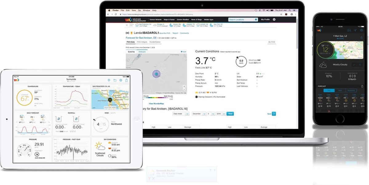 Station météo Wifi 5-en-1 