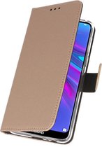 Wallet Cases Hoesje voor Huawei Y6 (2019) Goud