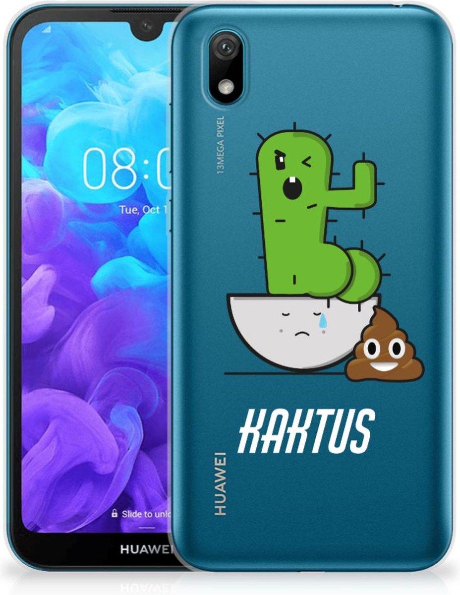 Huawei Y5 (2019) Telefoonhoesje met Naam Cactus Poo