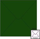 Benza Wenskaart Enveloppen - Vierkant 14 x 14 cm - Kerst Groen - 50 stuks