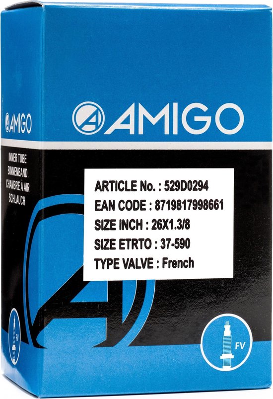 AMIGO Binnenband 26 X 1 3/8 (37-590) Fv 48 Mm