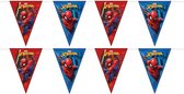 2x Marvel Spiderman vlaggenlijnen themafeest 230 cm - Kinderfeestje partijtje feestslingers