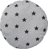 Bloomingville Star - Sierkussen décoratif - Zwart/ Grijs - Ø45 cm