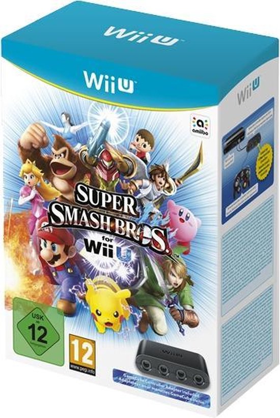 Super Smash Bros. Wii U - GameCube Controller Adapter bundel
