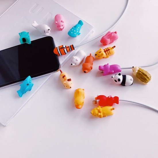 Dieren Kabelbeschermer voor iPhone telefoon opladers – Cable protectors  voor... | bol.com