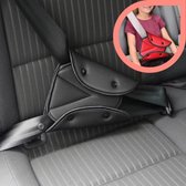 Gordelhoes - Auto Gordel Beschermer - Kind Nek Bescherming - Reiskussen - Auto veiligheid - Autogordel comfort - Zwart