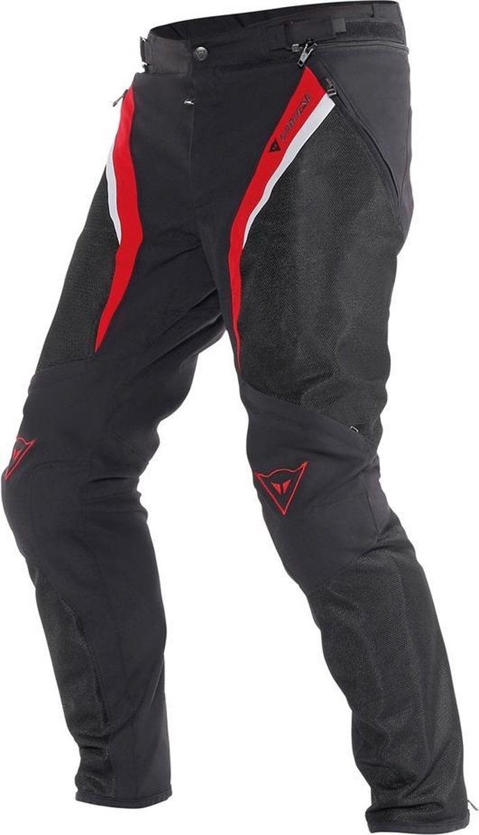 Dainese Drake Super Air Tex Black Red White Textile Motorcycle Pants 48