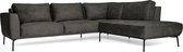 Canapé lounge Tulip chaise longue droite | cuir Colorado anthracite 01 | 2,70 x 2,24 m de large