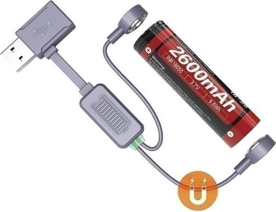 Grondwet Soldaat veiligheid Weltool BC3 Magnetische USB Batterij Oplader Universeel Voor 26650 21700  20700 18650... | bol.com