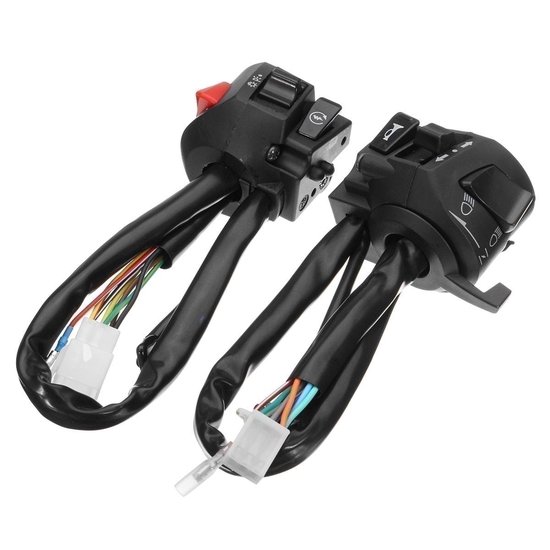 Stuurschakelaar motorfiets hoorn switch stuur motorfiets 7/8 inch ATV Bike hoorn Starter Switch On Off knop Nice