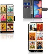 Geschikt voor Samsung Galaxy A20e Flip Cover Postzegels