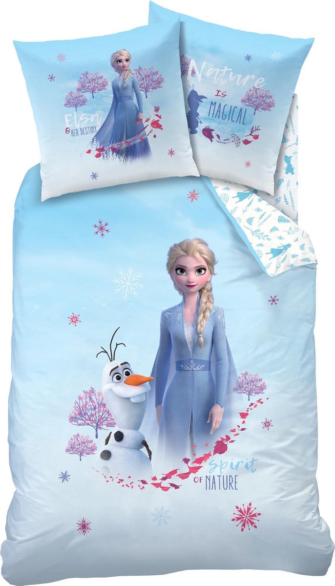 Disney Frozen 2 Destiny Dekbedovertrek - Eenpersoons - 140 x 200 cm - Blauw - Disney Frozen