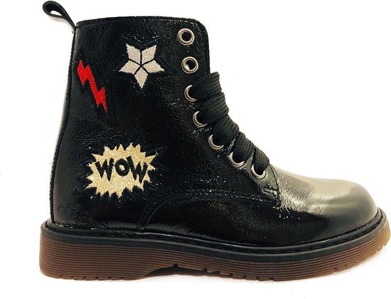 Zwarte Clic Veterboots Lak | bol.com