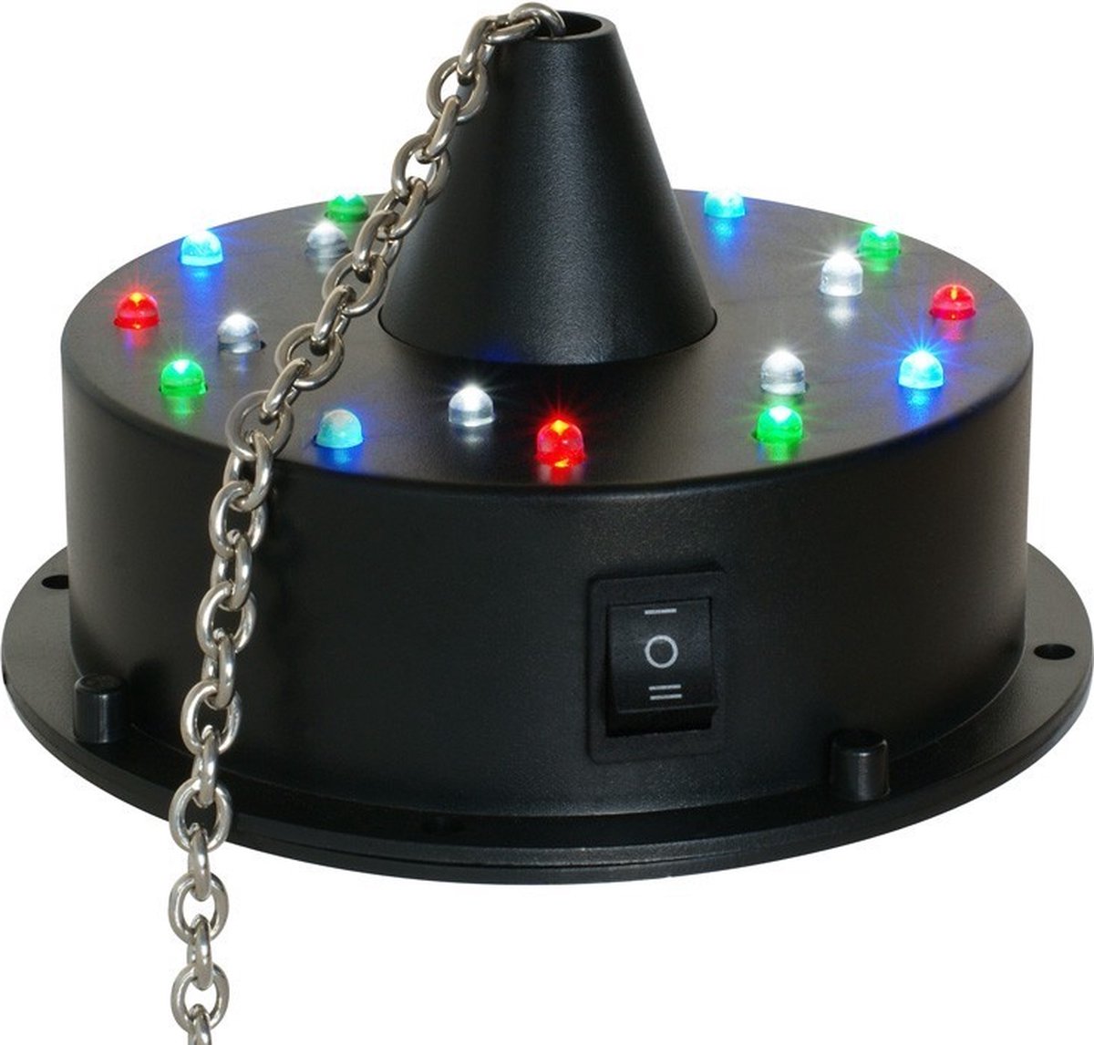 Spiegelbol motor - Fuzzix MBW18LED - Batterij discobal motor met LED's