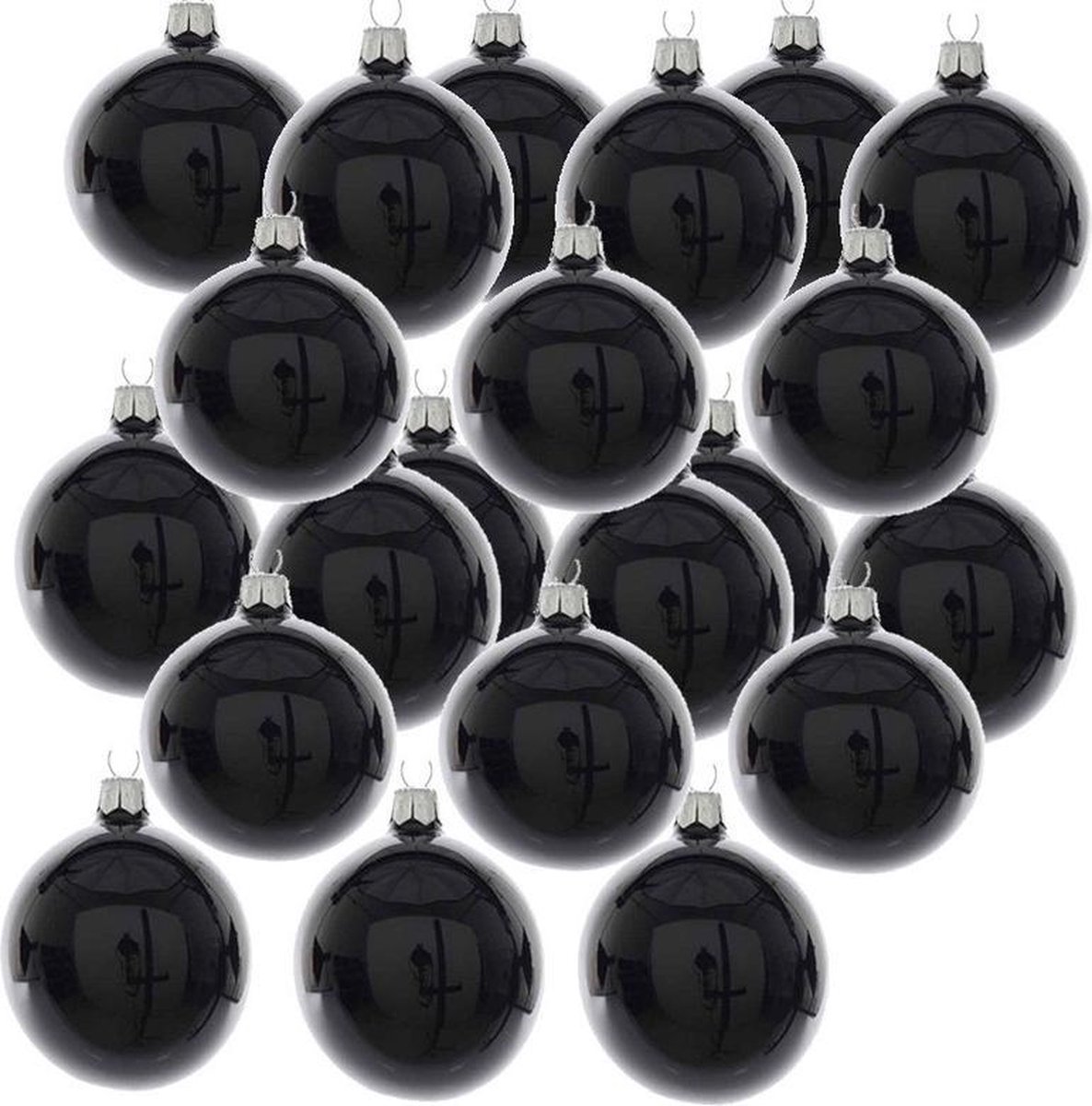 Lot De 24 Boules De Noël En Verre Argenté - Diamètre 6 Cm, Décorations Traditionnelles Pour Sapin De Noël