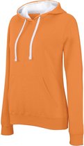 Oranje/witte sweater/trui hoodie voor dames - Holland feest kleding - Supporters/fan artikelen M (38/50)