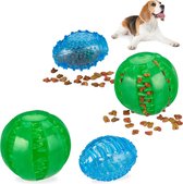 relaxdays 4 x snackbal hond - hondenbal - hondenspeelgoed – speelbal