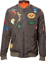 Marvel - Mens Green Bomber Jacket Patches - XL
