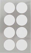 96x Witte ronde sticker etiketten 25 mm - Kantoor/Home office stickers - Paper crafting - Scrapbook hobby/knutselmateriaal