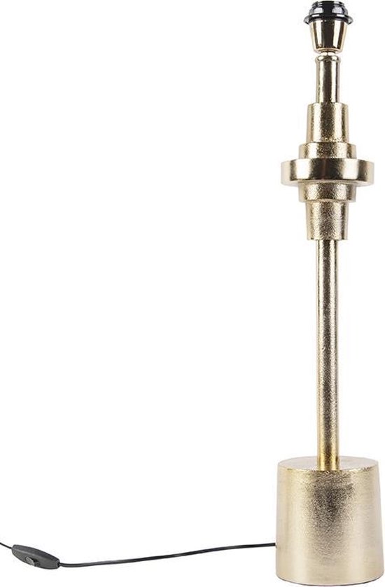 QAZQA diverso - Art Deco Tafellamp - 1 lichts - H 660 mm - Goud/messing - Woonkamer | Slaapkamer