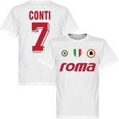 AS Roma Conti 7 Team T-Shirt - Wit - M