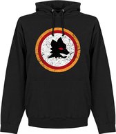 AS Roma Vintage Logo Hooded Sweater - Zwart - Kinderen - 140