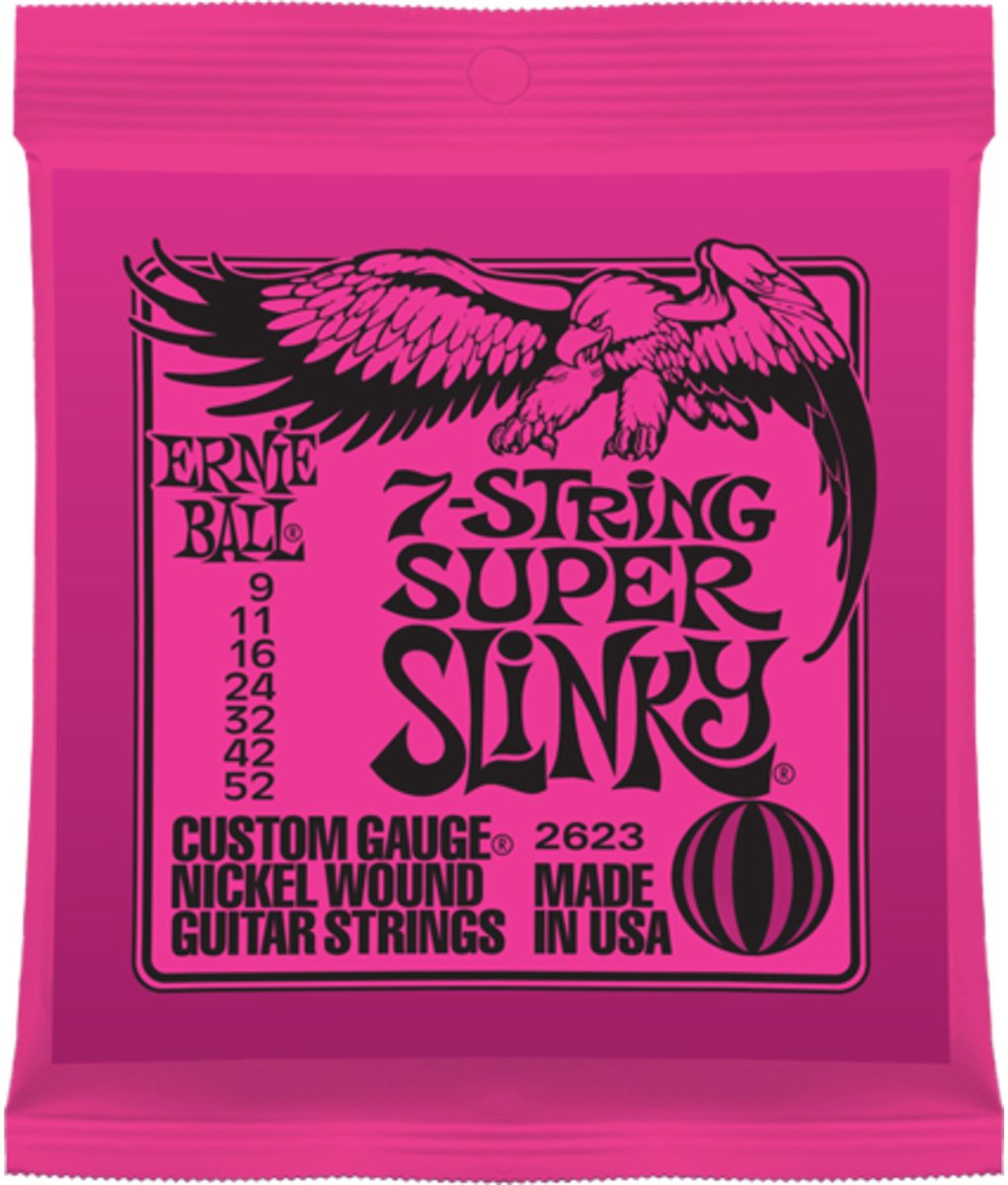 EB2623 9-52 7-string Super Slinky nikkel Plated