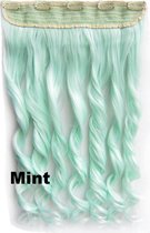 Clip in hairextensions 1 baan wavy Mint