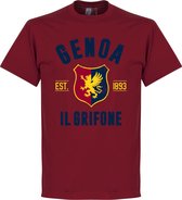 Genoa Established T-Shirt - Bordeaux Rood - L