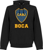Boca Juniors Logo Hooded Sweater - Zwart - Kinderen - 140