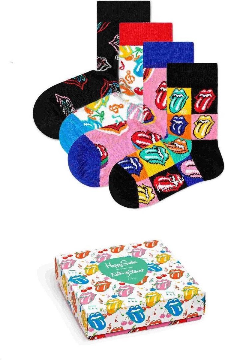 Happy Socks Kids Rolling Stones Giftbox - Maat 0-12 maanden - Happy Socks