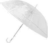 2x parapluies transparents avec poignée en plastique 86 cm - Protection contre la pluie 2 pièces