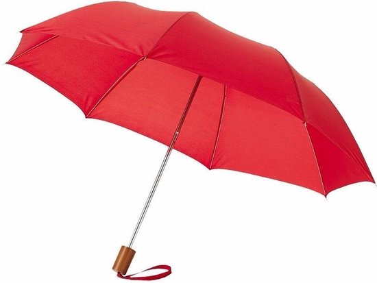 3x Kleine paraplus rood 93 cm  -  Paraplu's