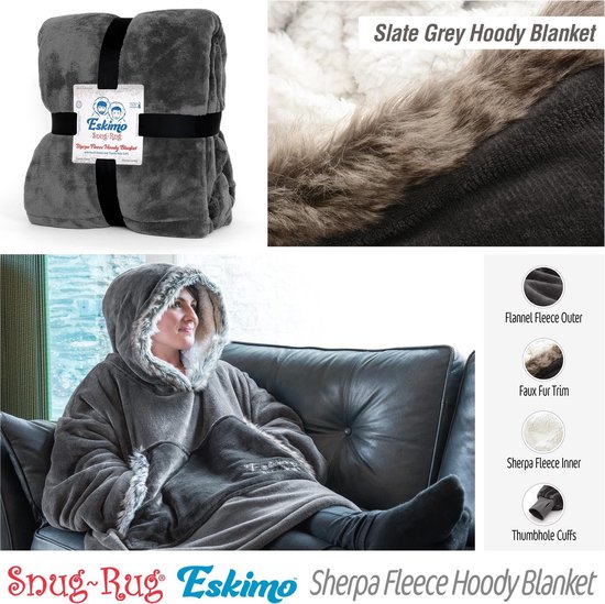 Snug Rug Eskimo Blanket Hoodie Oversized Giant Sweatshirt