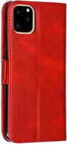 GadgetBay Leren Wallet Bookcase hoesje portemonnee iPhone 11 Pro Max - Rood