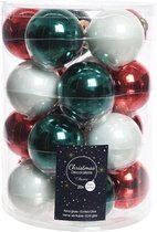 Glas Kerstballen Mix (6cm) Box 20 Stuks Waiting For Santa