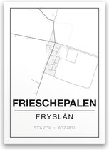 Poster/plattegrond FRIESCHEPALEN - 30x40cm